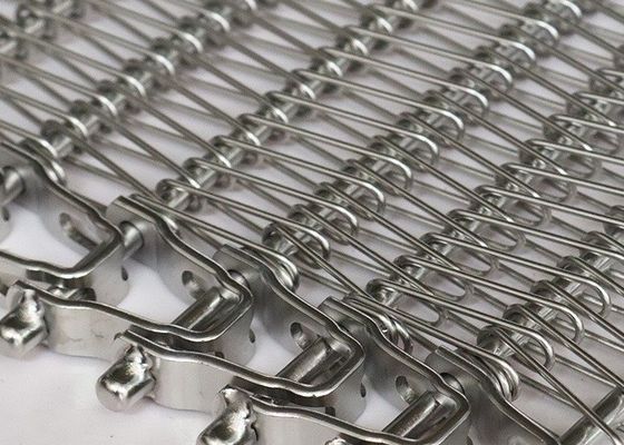 Stainless Steel Chain Link Wire Mesh Conveyor Belt For Food Industry
