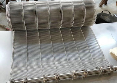 High Temperature Resistant Stainless Steel Chocolate Coating Flat Flex Conveyor Belt