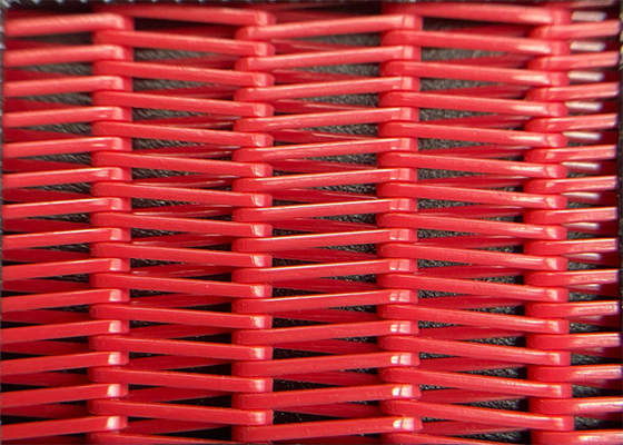 0.1-30m Red Polyester Spiral Dryer Mesh Belt With Glue For Paper Mil