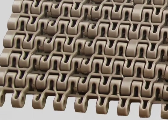 47% - 55% Open Area Flat Spiral Plastic Conveyor Wire Mesh Belt  Withstands Temperature