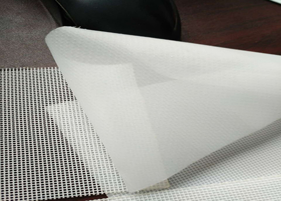 Blue White Polyester Square Hole Mesh Belt For Dryer And Conveyor