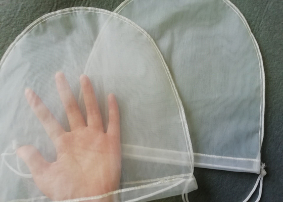 200 Micron Round Recyclable Nylon Rosin Bags Milk Filter Bag With Drawstring