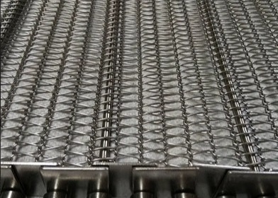 ناقل تنظيف سلسلة Ss Wire Mesh حزام نسج عادي