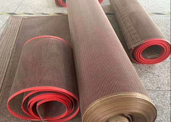 4 * 4mm طويلة الأمد أحزمة ناقلة Ptfe مغلفة شبكة الألياف الزجاجية