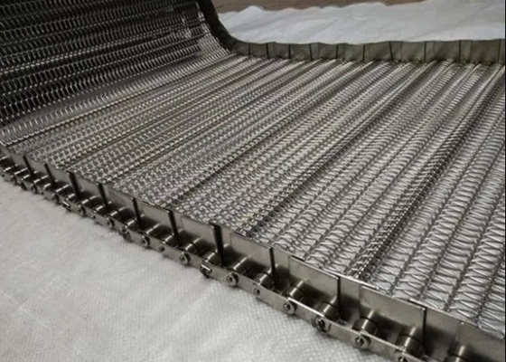 1.0mm إلى 3.0mm الكربون الصلب شبكة لولبية حزام ينقل الطعام والشواء