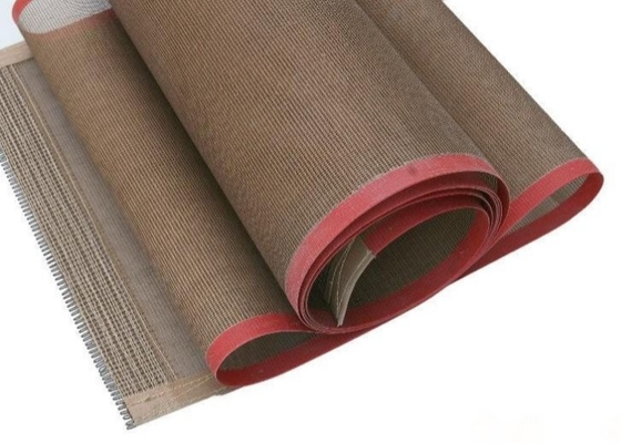 مغلفة الألياف الزجاجية المفتوحة شبكة الغذاء الصف Ptfe الحزام الناقل 30 سم إلى 4.3 م
