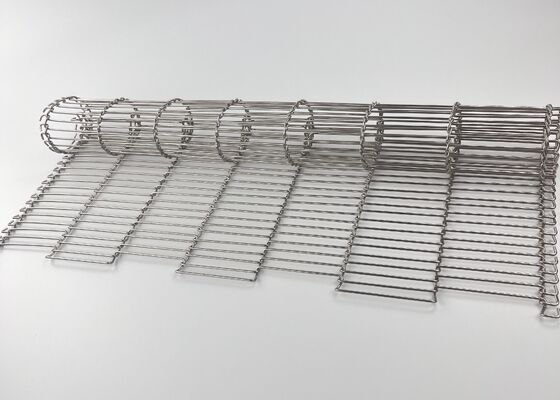 316 الفولاذ المقاوم للصدأ شبكة أسلاك الحزام الناقل المرن المسطح / حزام الأسلاك Ss