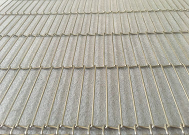 316L SS Flat Flex Wire Belt , Food Grade Wire Mesh Belt For Meat Processing Machine