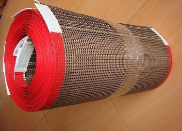 10 × 10 Red Edge PTFE Mesh Belt ، حزام النقل المصنوع من الألياف الزجاجية المطلية بـ PTFE