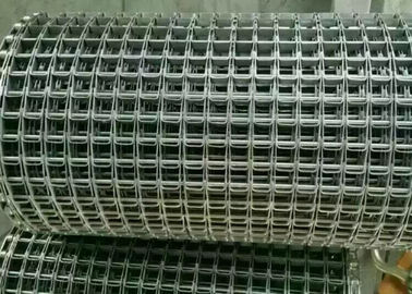حزام شبكة أسلاك معدنية مسطحة ، الفولاذ المقاوم للصدأ الحزام الناقل طويل العمر الافتراضي للمعقم