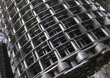الصناعة الدوائية الحزام الناقل الأسلاك المسطحة مرن SUS304 CE / SGS مرت