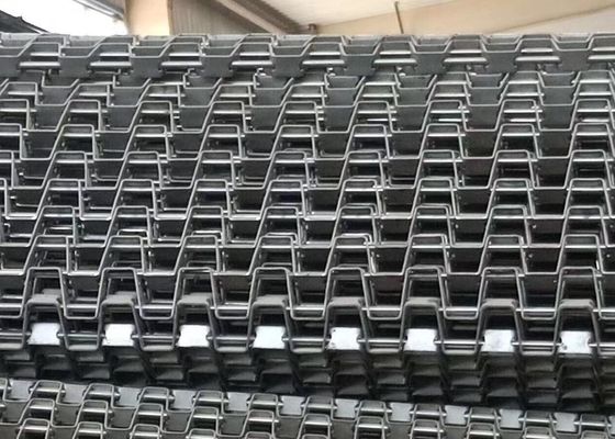دائم حزام مسطح شبكة أسلاك ، حزام سير شبكة الفولاذ المقاوم للصدأ حسب الطلب