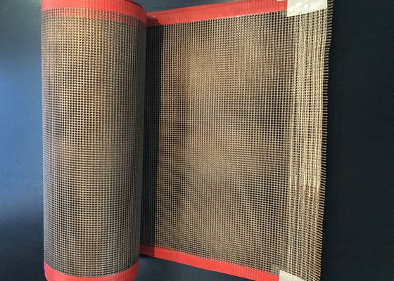 فرن تجفيف النسيج 6 * 6 مم PTFE المغلفة بشبكة الألياف الزجاجية سيور ناقلة