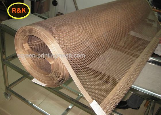 أحزمة نقل تفلون المغلفة بـ PTFE ، نسج عادي للوزن 120-160g / M2 10 * 10 Mesh
