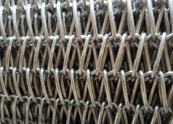 سيور ناقلة نسج متوازن SUS304 بإطلاق الزجاج