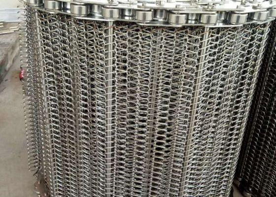 فرز الخضار 316l الفولاذ المقاوم للصدأ حزام شبكة لولبية