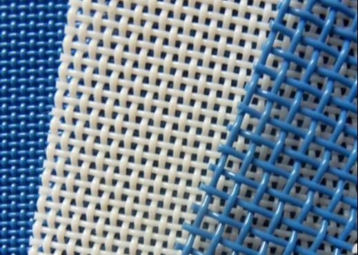 2mm 4mm هول حجم البوليستر شبكة الحزام الناقل نسج عادي