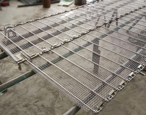 أحزمة الشبكة من الفولاذ المقاوم للصدأ عالية القوة لتنظيف الأطعمة النباتية