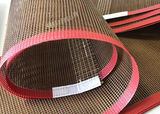 8 * 8mm مقاومة للحرارة غير عصا حزام شبكة Ptfe لناقل الغذاء
